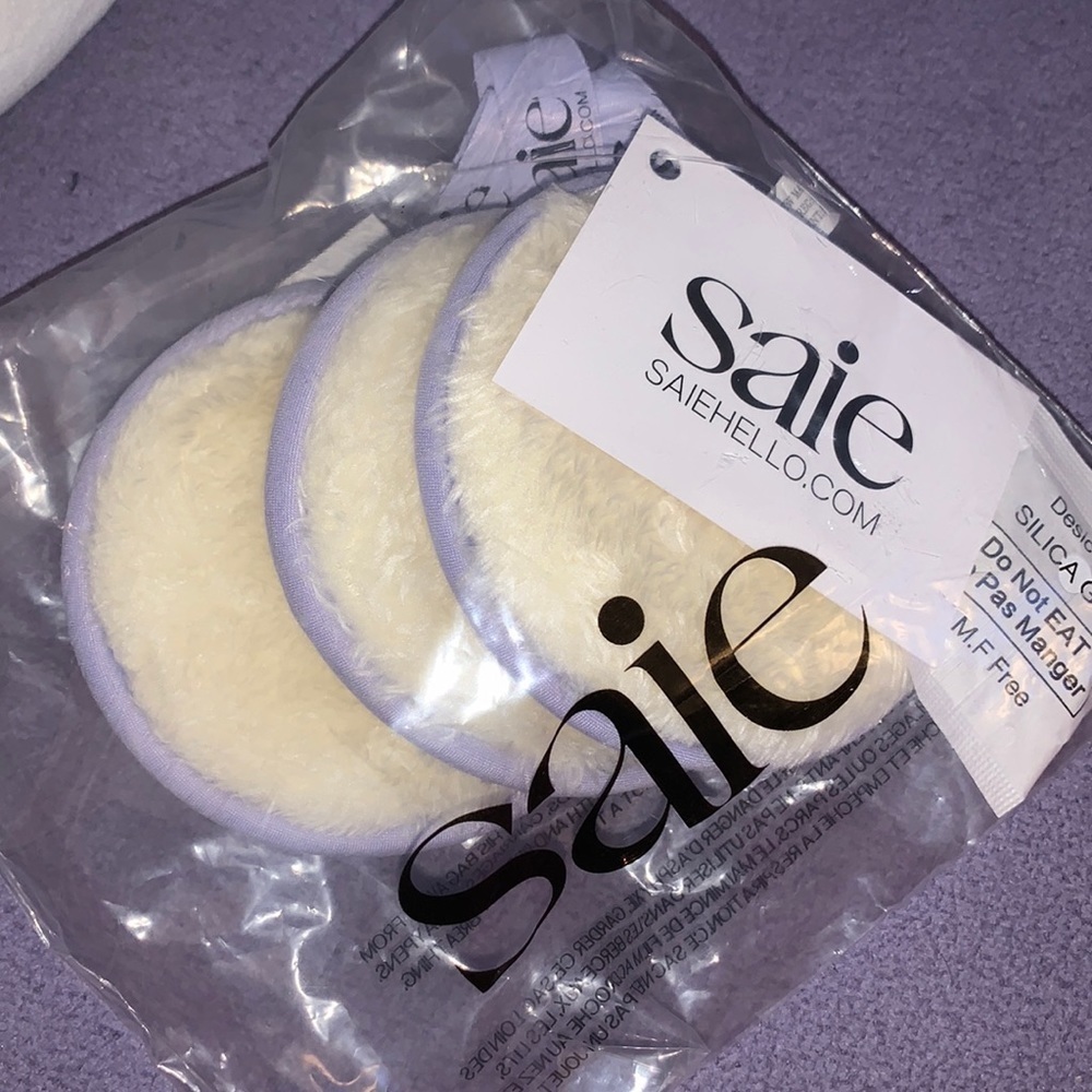 Free with Purchase NWT Saie 3 Reusable Beauty Rounds Make up Remover / Cleanser